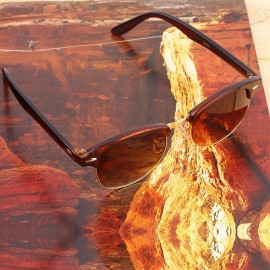 Vintage Half Frame Styles Classic Sunglasses Summer Beach Eyewear Outdoor