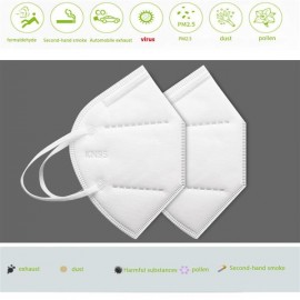 20 PCS KN95 Regular Masks Bagged Air Purifying Dust Pollution Vented Respirator Face Mouth Masks